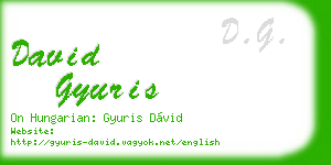 david gyuris business card
